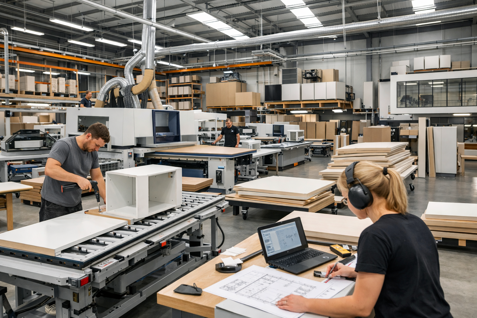 Fabriek waar maatwerkkasten van Maatkastdeal.nl worden geproduceerd